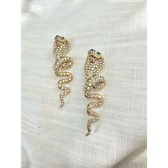 No Brand Jewelry - Cobra rhinestone statement rhinestone earrings